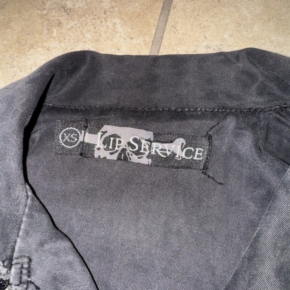 Vintage Lip Service distressed soft denim animal print jacket - Picture 9 of 12